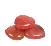 PVUVTNAHW Perles en forme de cœur en pierre naturelle, 30mm, 12 pièces, breloques de guérison en cristal de Quartz for la fabrication de bijoux à bricoler soi-même, collier et Bracelet(Watermelon red)