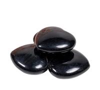 PVUVTNAHW Perles en forme de cœur en pierre naturelle, 30mm, 12 pièces, breloques de guérison en cristal de Quartz for la fabrication de bijoux à bricoler soi-même, collier et Bracelet(Black obsidian)