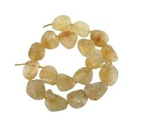 PVUVTNAHW Perles en vrac de citrine jaune naturelle et topaze, forme libre, 40,6 cm, for la fabrication de bijoux et le bricolage
