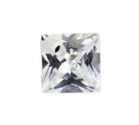 PVUVTNAHW Pierres de zircone cubique blanches de forme carrée, de 5 x 5 mm à 12 x 12 mm, avec trou, for la création de bijoux.(200pcs-7x7mm)