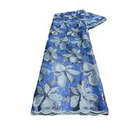 PVUVTNAHW Tissu en tulle et dentelle française, 4,5 m, maille africaine, paillettes, tissu nigérian for robe de mariée(LY5156-1)