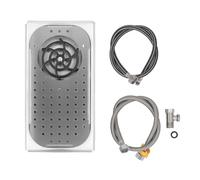 PVXMQFFA Rinceuse à pichet, Lave-gobelet Automatique en Acier Inoxydable, évier Haute Pression avec douchette, égouttoir et bac d'égouttage pour Cuisine, Bar, café, Restaurant, 32,5 x 18 cm