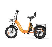 PVY F20 Tricycle Électrique Cargo 48V 21Ah Pneus Fat 20"" Orange