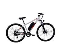 PVY Vélo électrique avec pneus 29", batterie 48 V 17,5 Ah pour longue portée jusqu'à 120 km, moteur 250 W avec fourche à suspension hydraulique et freins à disque, 7 vitesses, blanc