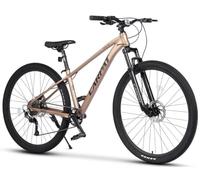 PVY VTT 29" Hardtail pour homme (175-190 cm), dérailleur Altus 1 x 9 vitesses, freins à disque hydrauliques, cadre en aluminium, VTT tout-terrain, marron