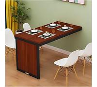 PVYGDXYI Bureau mural flottant en teck pour économiser de l'espace et pliable pour ordinateur portable