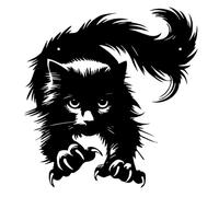 PVYGDXYI Décoration Murale en Métal Noir de Chat Noir, Silhouette Silhouette Art en Métal Décoration Murale, Décoration Intérieure de Style Naturel Animal Unique