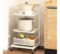 PVYGDXYI Étagère de rangement sous placard de cuisine pour fruits et légumes, blanc, 3 x 2 planches x 1 panier