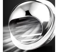 PVYGDXYI Grille d'aération Murale Ronde 2-15,7 Pouces, en Acier Inoxydable 201, pour hotte de sécheuse, extracteur Externe (Taille : 90 mm/3,5 po)