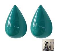 PVYGDXYI Lot de 2 Porte-Manteaux muraux en Forme de Goutte d'eau, Crochets décoratifs pour Suspendre des vêtements, des Serviettes, des Sacs à Dos, des laisses pour Chiens (Vert foncé 95 mm)