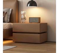 PVYGDXYI Table de chevet avec grand espace de rangement, table de chevet moderne en bois massif, avec 2 tiroirs de rangement, armoire de rangement à tiroirs avec glissière silencieuse