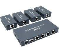 Pw-Ht226P4 Hdmi Extender Splitter 4 Port Transférez 165Ft(50M) Via Un Câble Cat6 Soutien 1080P@60Hz Edid Apprentissage[HDM5231782]