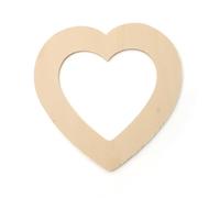 PW INTERNATIONAL Lot de 6 Cadres Bois Photo Coeur Magnetique 12 cm à Décorer