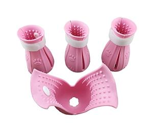 PW TOOLS Cat Protect Mitaines - Bottes de Protection pour Pieds de Chat | Couvre-Pattes pour Traitement | Chaussures pour Éviter Les Rayures