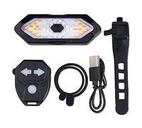 PW TOOLS Feu arrière pour vélo - Feu arrière télécommandé sans Fil avec Plusieurs Modes - Clignotants à Tweeter 120 DB pour Les Voyages, la Vie Quotidienne, la Recharge de la lumière d'alarme de vélo