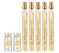 PW TOOLS Gold Protein Thread | Ensemble de lifting du visage Combinaison d' dorées - Soin raffermissant de la peau, 2 fils protéinés et 5 pour le lifting du visage, convient à toutes
