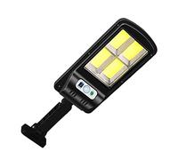 PW TOOLS Lampadaires solaires à LED,Projecteurs solaires sécurité avec 3 Modes d'éclairage | Projecteur Puissant capteur Mouvement étanche extérieur, avec Panneau photovoltaïque