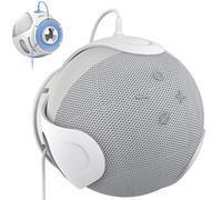 PW TOOLS Montage Mural pour Support d'enceinte Echo Dot 4Th, pour Support d'enceinte Echo Dot4 avec Gestion Invisible des câbles Accessoires d'étagère Murale Peu encombrants pour Cuisine, Chambre