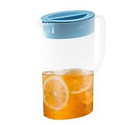 PW TOOLS Pichet À Jus Avec Couvercle, Pichet Plastique 1,5l, Réfrigérateur En Plastique, Pichet À Thé Glacé, Carafe À Eau Pour Réfrigérateur Pour Thé, Jus, Lait