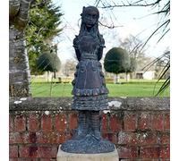 PW TOOLS Sculpture Jardin rétro Alice au Pays des Merveilles, Statue en résine à la main pour extérieur et intérieur, Ornements extérieurs