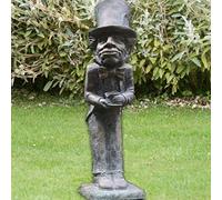 PW TOOLS Sculpture Jardin rétro Alice au Pays des Merveilles, Statue en résine à la main pour extérieur et intérieur, Ornements extérieurs