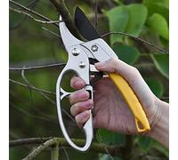 PW TOOLS Sécateurs Cremaillere, Ciseà Jardinage, Sécateurs Jardin Professionnels avec Poignée en Caoutchouc, pour Couper des Tiges et des Branches, Jardiniers