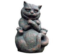 PW TOOLS Statue en Résine Jardin Rétro Alice Pays des Merveilles - Ornement Extérieur Intérieur, Figurine Chenille Faite à Main