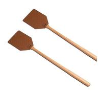 PW TOOLS Tapette à Mouches en Cuir PU, Tapette à Mouches Lavable, Tapette Moustique, Tapetteà Mouche avec Manche en Bois, Chasse Mouche, Portable pour la Maison