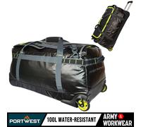 Portwest Sac de transport à roue PW3 Unique 100 l résistant à l'eau Noir