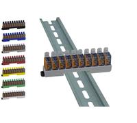 PW3D Support « 412max » pour Wago 221-412 sur rail de chapeau/mur, gris (P