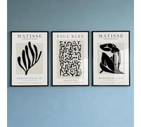 PWAAHDC Lot de 3 Tableaux Décoration Murale Salon et Chambre - Affiches Décoration Murale Matisse Beige Sans Cadre, Posters et Arts Décoratifs, Toile Murale 40x60 cm