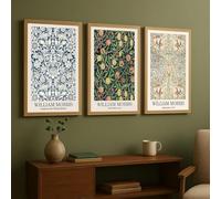 PWAAHDC Lot de 3 Tableaux Muraux William Morris Vintage Neutre - Affiches Décoration Murale Salon et Chambre, Posters Muraux Sans Cadre pour Maison, Format A4 (21x30 cm)