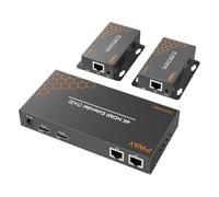PWAY 4K HDMI Extender Splitter 1x2 sur Cat5/6/7, 131ft PoC IR Loop Out