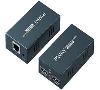 PWAY PW-HT225PIR HDMI Extender 195ft / 60m Transmission sur Single Cat5e / 6/7 Full HD 1080P Support IR Control Loop out 3D EDID Fonction