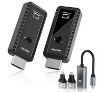 PWAYTEK Émetteur et récepteur HDMI sans Fil avec décodeur 4K, Sortie 1080p, portée de 30,5 m, Double Bande 2,4 G/5G, pour PC/Ordinateur Portable/HDTV/projecteur, Plug & Play, Aucune Application