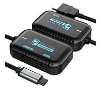 PWAYTEK Émetteur et récepteur HDMI sans fil de type C, kit d'extension HDMI sans fil portable 2,4 G/5 G pour le streaming vidéo et audio vers un ordinateur portable/téléphone/boîtier TV/projecteur