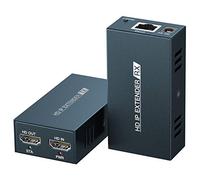 PWAYTEK HDMI Extender sur IP 150m/492ft Transmission Via Cat5e/Cat6/Cat7/Cat8 Prise en Charge du Câble Réseau Loopout Local et Transmission 1 à Multiple Via Le Commutateur Réseau