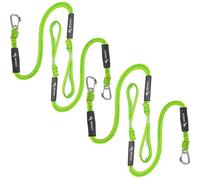 PWC Lot de 4 tendeurs extensibles avec clip en acier inoxydable (s'étirent de 1,2 à 1,7 m) avec flotteur en mousse, parfaits pour PWC, jet ski, SeaDoo, Yamaha WaveRunner, kayak, ponton