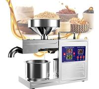 PweKzxt Presse à Huile Automatique 800 W, Broyeur pour Noix Et Graines, Extracteur Intelligent Extraction à Chaud/à Froid, Extracteur D'Huile Haute Performance EntièRement en Acier Inoxydable