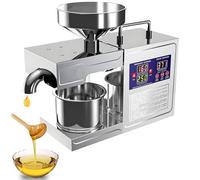PweKzxt Presse à Huile éLectrique 800 W, Double Mode De Pressage à Chaud Et à Froid, Construction en Acier Inoxydable De Qualité Alimentaire pour Une Extraction D'Huile Saine Et Pure