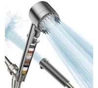 PWERAN Filtered Shower Head with Handheld, High Pressure Water Flow and Multiple Spray Modes Shower Head with Filter, Power Wash for Hard Water, Showerhead with ON/OFF Switch for Pets Bath