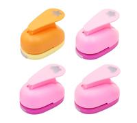 PWGHWG 4 Pièces Perforatrice Motif, Perforeuses à Papier, Cœurs + Papillons + Étoiles + Fleurs de Cerisier Perforatrices à Papier pour Bricolage, Scrapbooking, Cartes de Vœux (Couleur Aléatoire)