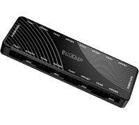 PWM Fan Hub, Addressable 5V 3Pin ARGB & 12V 4Pin 2-in-1 RGB Moyeu Ventilateur Boîtier & Magnétique Cachée Base& SATA Pouvoir 16 Port,Soutien 8 PC Ventilateurs de Processeur Séparateur,Noir