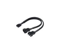 PWM Fan Splitter - Répartiteur d'alimentation de ventilateur - MLI à 4 broches (M) pour MLI à 4 broches (F) - 15 cm - noir