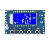 PWM Generator Module with LCD Display | Adjustable Frequency 1Hz - 150KHz / Duty Cycle/Amplitude | Square Generator for Electronics Testing/DIY Projects | 3W Output