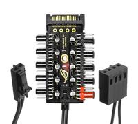 Pwm Hub, répartiteur de ventilateur multiple, organisateur de câblage d'ordinateur, attrait esthétique bien rangé, réglages de vitesse contrôlés par tension, composant du système de flux d'air maximal