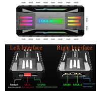 PWM Remote Fan Temperature Controller Integrator,RGB Light Adapter for Computer,8 Ports 4 Pin Fan Speed Controller