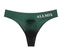 PWMENLK Sous-vêtements sexy en soie glacée transparente pour homme - String de sport - String sans couture, vert, Medium