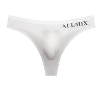 PWMENLK Sous-vêtements sexy en soie glacée transparente pour homme - String de sport - String sans couture, blanc, Medium