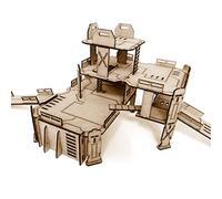 Pwork Wargames Combat Zone 03 - Ensemble de décors de Science-Fiction pour Miniatures à l'échelle 28mm / 35mm - Miniatures de Table Wargame 3D Scenery Terrain - MDF 3mm